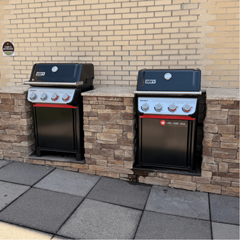 Bbq grills & herb garden